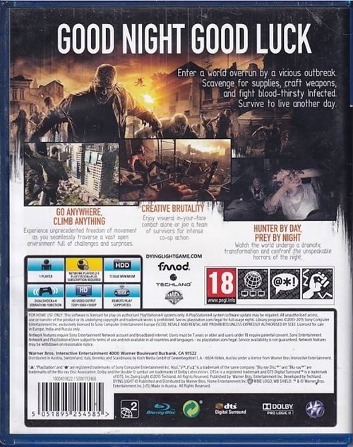 Dying Light - PS4 (B Grade) (Genbrug)